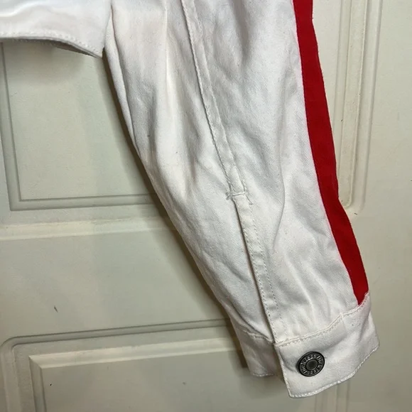 DICKIES💫Dickies Girl Women's Racing White Cropped Jacket - Picture 9 of 11